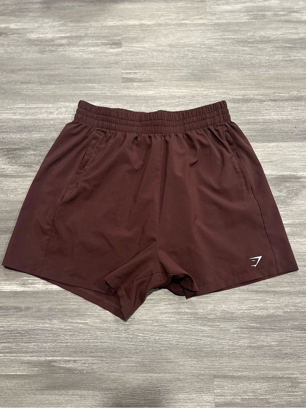 Gymshark Shorts Woven Pocket Athletic Lightweight Chocolate Brown Size S Womens